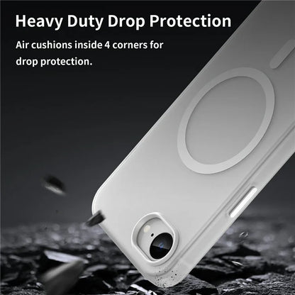 For iPhone SE (2024) Case Compatible with MagSafe TPU + PC Slim Matte Translucent Phone Cover