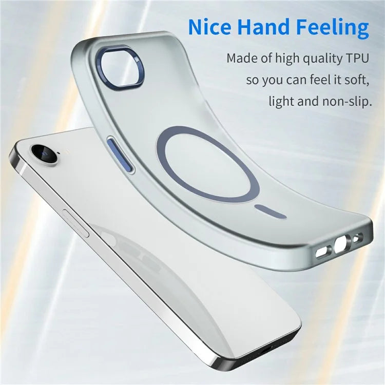 For iPhone SE (2024) Case Compatible with MagSafe TPU + PC Slim Matte Translucent Phone Cover