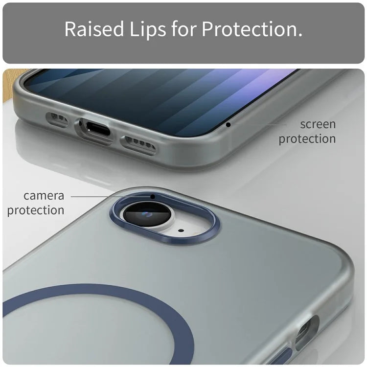 For iPhone SE (2024) Case Compatible with MagSafe TPU + PC Slim Matte Translucent Phone Cover