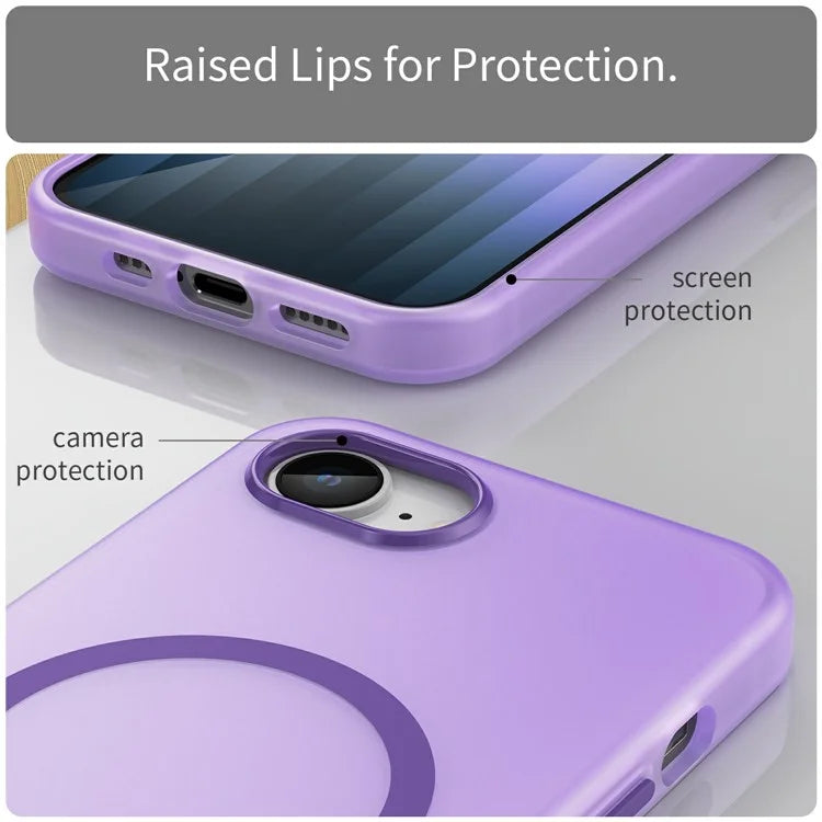 For iPhone SE (2024) Case Compatible with MagSafe TPU + PC Slim Matte Translucent Phone Cover