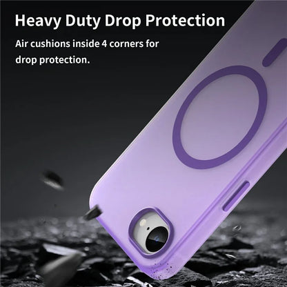 For iPhone SE (2024) Case Compatible with MagSafe TPU + PC Slim Matte Translucent Phone Cover
