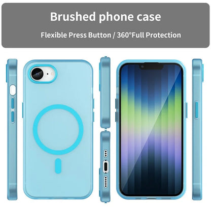 For iPhone SE (2024) Case Compatible with MagSafe TPU + PC Slim Matte Translucent Phone Cover