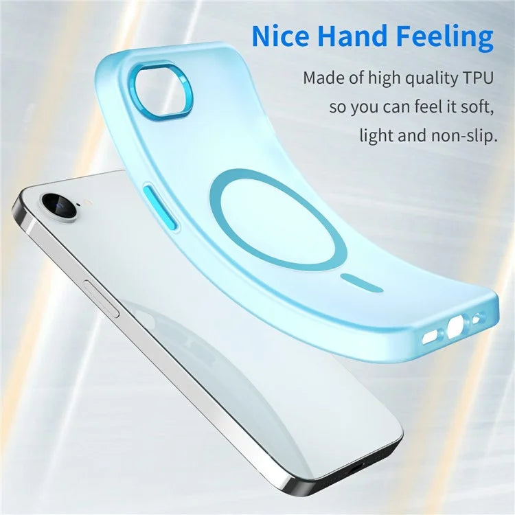 For iPhone SE (2024) Case Compatible with MagSafe TPU + PC Slim Matte Translucent Phone Cover