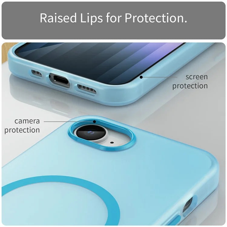 For iPhone SE (2024) Case Compatible with MagSafe TPU + PC Slim Matte Translucent Phone Cover