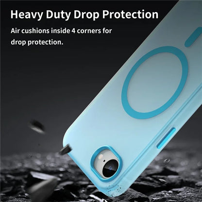 For iPhone SE (2024) Case Compatible with MagSafe TPU + PC Slim Matte Translucent Phone Cover