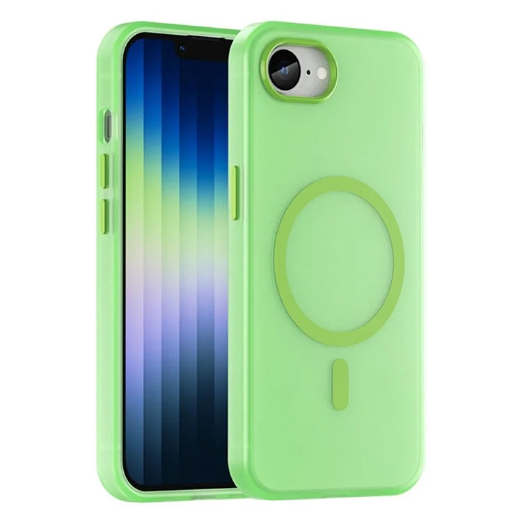 For iPhone SE (2024) Case Compatible with MagSafe TPU + PC Slim Matte Translucent Phone Cover