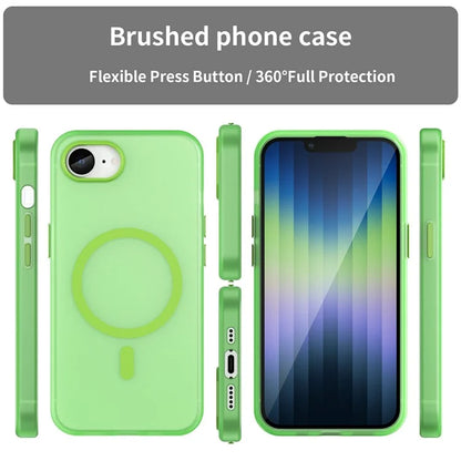 For iPhone SE (2024) Case Compatible with MagSafe TPU + PC Slim Matte Translucent Phone Cover