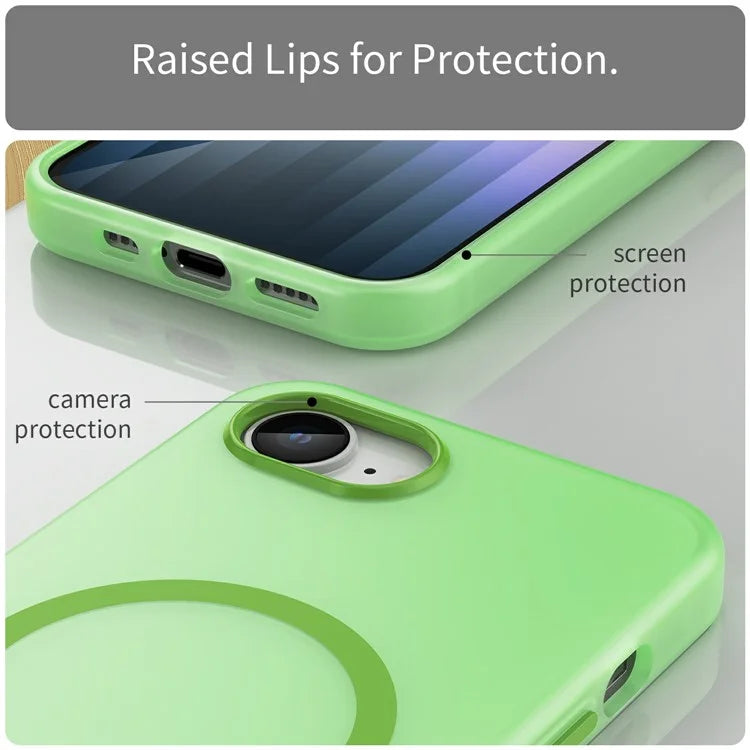 For iPhone SE (2024) Case Compatible with MagSafe TPU + PC Slim Matte Translucent Phone Cover
