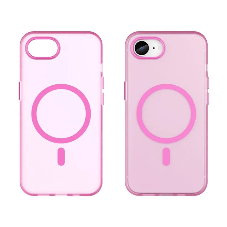 For iPhone SE (2024) Case Compatible with MagSafe TPU + PC Slim Matte Translucent Phone Cover