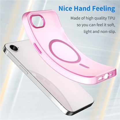For iPhone SE (2024) Case Compatible with MagSafe TPU + PC Slim Matte Translucent Phone Cover