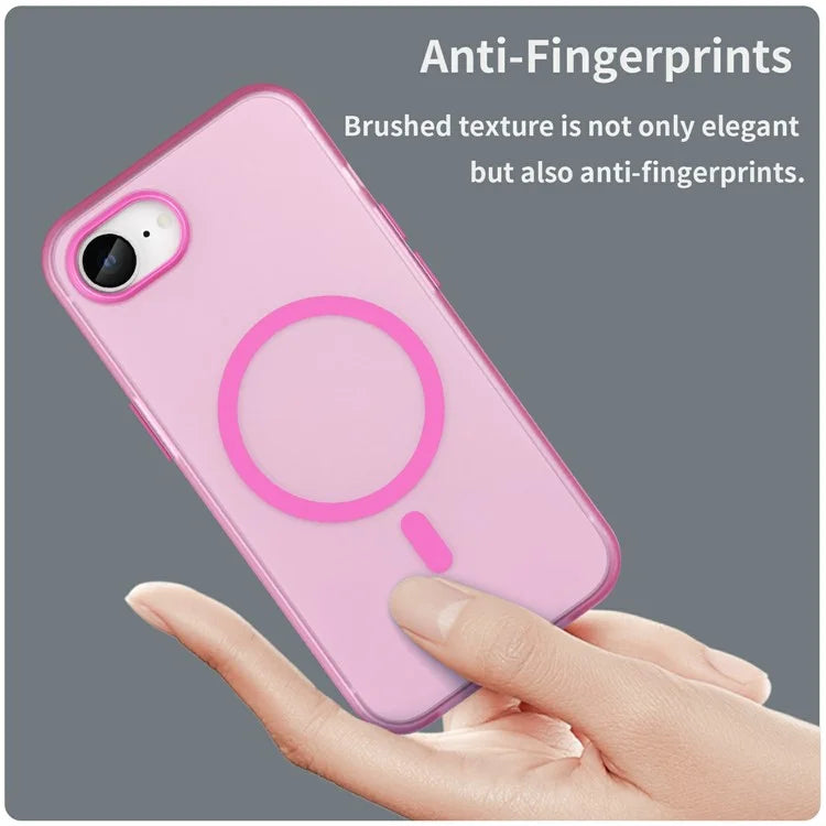 For iPhone SE (2024) Case Compatible with MagSafe TPU + PC Slim Matte Translucent Phone Cover