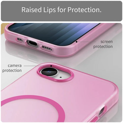 For iPhone SE (2024) Case Compatible with MagSafe TPU + PC Slim Matte Translucent Phone Cover