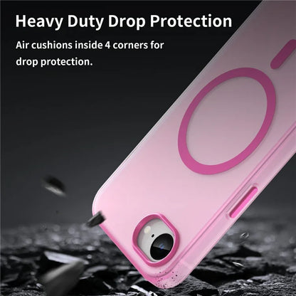 For iPhone SE (2024) Case Compatible with MagSafe TPU + PC Slim Matte Translucent Phone Cover