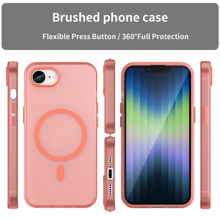 For iPhone SE (2024) Case Compatible with MagSafe TPU + PC Slim Matte Translucent Phone Cover