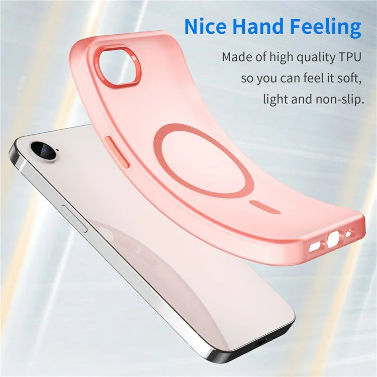 For iPhone SE (2024) Case Compatible with MagSafe TPU + PC Slim Matte Translucent Phone Cover