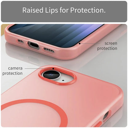 For iPhone SE (2024) Case Compatible with MagSafe TPU + PC Slim Matte Translucent Phone Cover