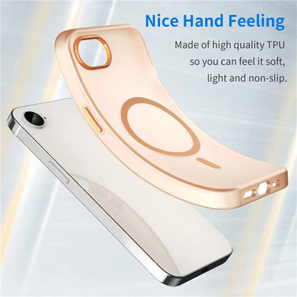 For iPhone SE (2024) Case Compatible with MagSafe TPU + PC Slim Matte Translucent Phone Cover