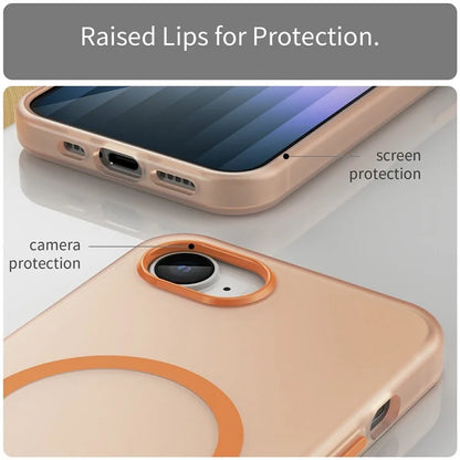 For iPhone SE (2024) Case Compatible with MagSafe TPU + PC Slim Matte Translucent Phone Cover