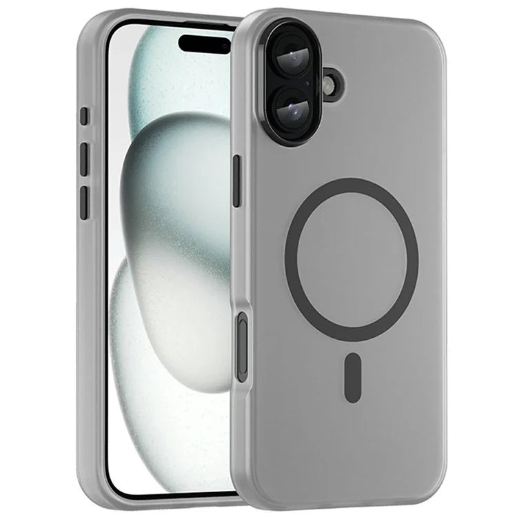 For iPhone 16 Plus Case Compatible with MagSafe TPU + PC Slim Matte Translucent Phone Cover