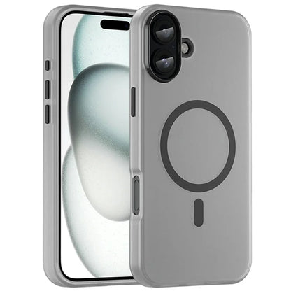 For iPhone 16 Plus Case Compatible with MagSafe TPU + PC Slim Matte Translucent Phone Cover