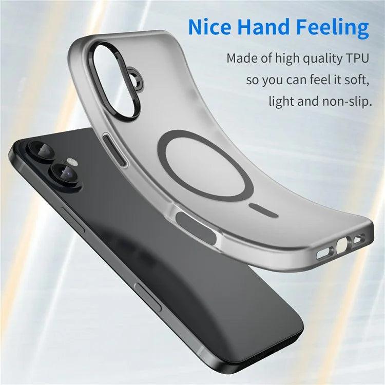 For iPhone 16 Plus Case Compatible with MagSafe TPU + PC Slim Matte Translucent Phone Cover