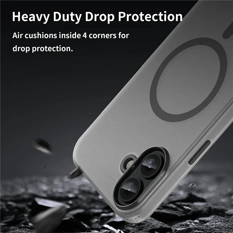 For iPhone 16 Plus Case Compatible with MagSafe TPU + PC Slim Matte Translucent Phone Cover
