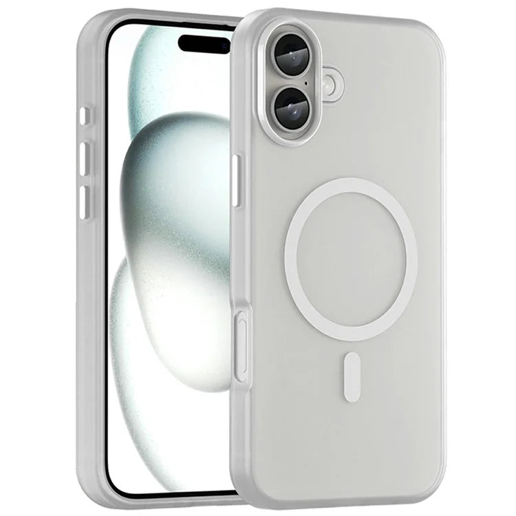For iPhone 16 Plus Case Compatible with MagSafe TPU + PC Slim Matte Translucent Phone Cover