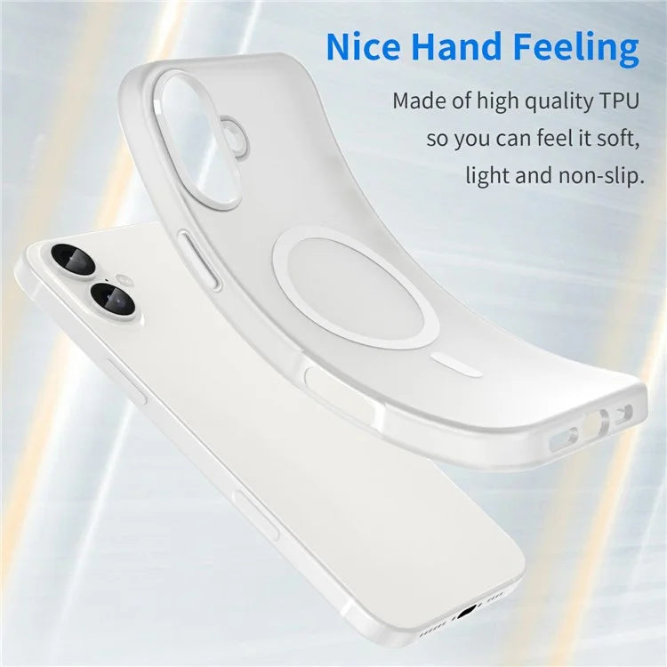 For iPhone 16 Plus Case Compatible with MagSafe TPU + PC Slim Matte Translucent Phone Cover