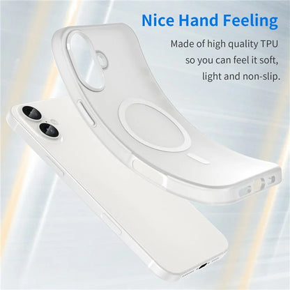 For iPhone 16 Plus Case Compatible with MagSafe TPU + PC Slim Matte Translucent Phone Cover