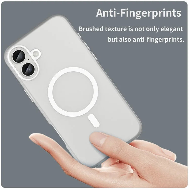 For iPhone 16 Plus Case Compatible with MagSafe TPU + PC Slim Matte Translucent Phone Cover
