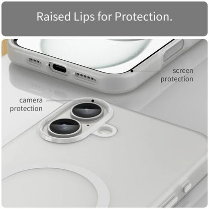 For iPhone 16 Plus Case Compatible with MagSafe TPU + PC Slim Matte Translucent Phone Cover