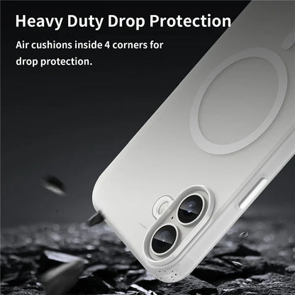 For iPhone 16 Plus Case Compatible with MagSafe TPU + PC Slim Matte Translucent Phone Cover