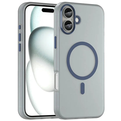 For iPhone 16 Plus Case Compatible with MagSafe TPU + PC Slim Matte Translucent Phone Cover