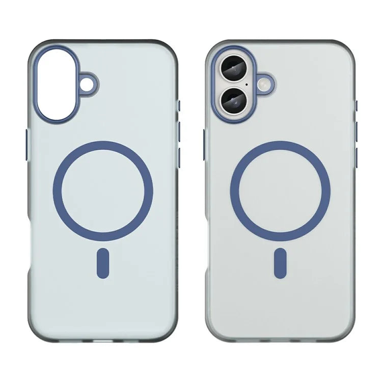 For iPhone 16 Plus Case Compatible with MagSafe TPU + PC Slim Matte Translucent Phone Cover