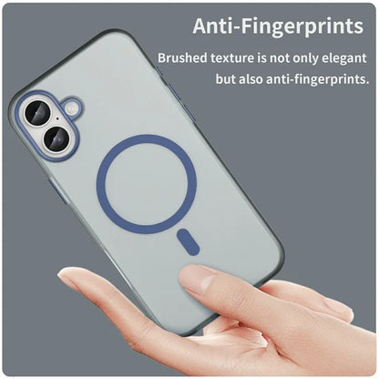 For iPhone 16 Plus Case Compatible with MagSafe TPU + PC Slim Matte Translucent Phone Cover