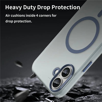 For iPhone 16 Plus Case Compatible with MagSafe TPU + PC Slim Matte Translucent Phone Cover