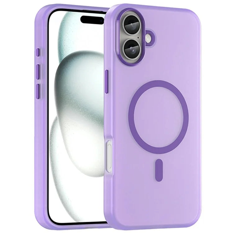 For iPhone 16 Plus Case Compatible with MagSafe TPU + PC Slim Matte Translucent Phone Cover