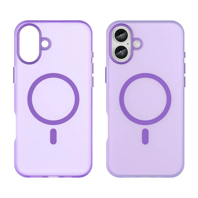 For iPhone 16 Plus Case Compatible with MagSafe TPU + PC Slim Matte Translucent Phone Cover