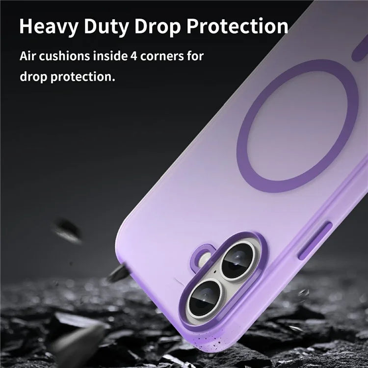 For iPhone 16 Plus Case Compatible with MagSafe TPU + PC Slim Matte Translucent Phone Cover