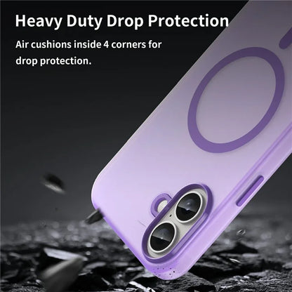For iPhone 16 Plus Case Compatible with MagSafe TPU + PC Slim Matte Translucent Phone Cover