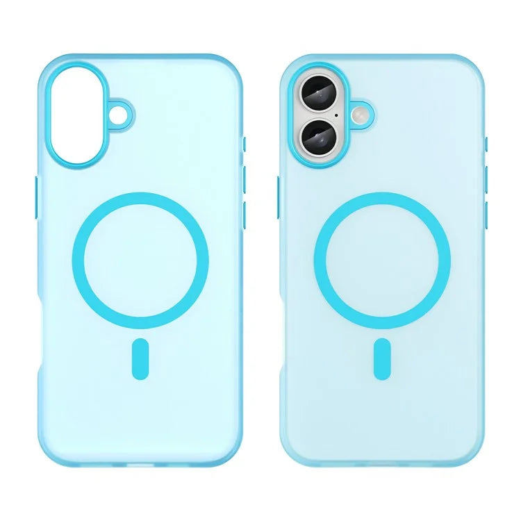 For iPhone 16 Plus Case Compatible with MagSafe TPU + PC Slim Matte Translucent Phone Cover