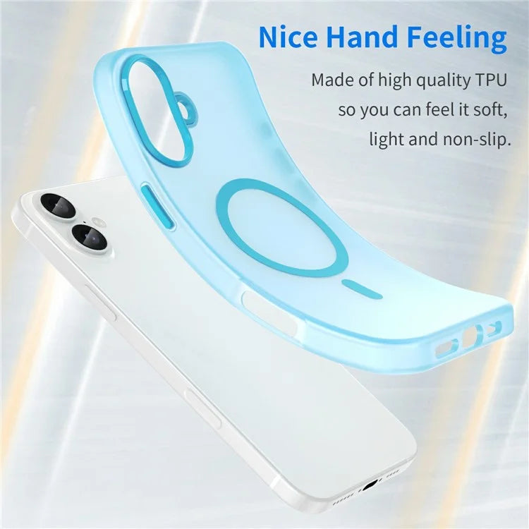 For iPhone 16 Plus Case Compatible with MagSafe TPU + PC Slim Matte Translucent Phone Cover