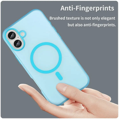 For iPhone 16 Plus Case Compatible with MagSafe TPU + PC Slim Matte Translucent Phone Cover