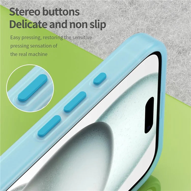 For iPhone 16 Plus Case Compatible with MagSafe TPU + PC Slim Matte Translucent Phone Cover