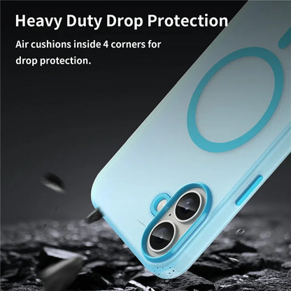 For iPhone 16 Plus Case Compatible with MagSafe TPU + PC Slim Matte Translucent Phone Cover