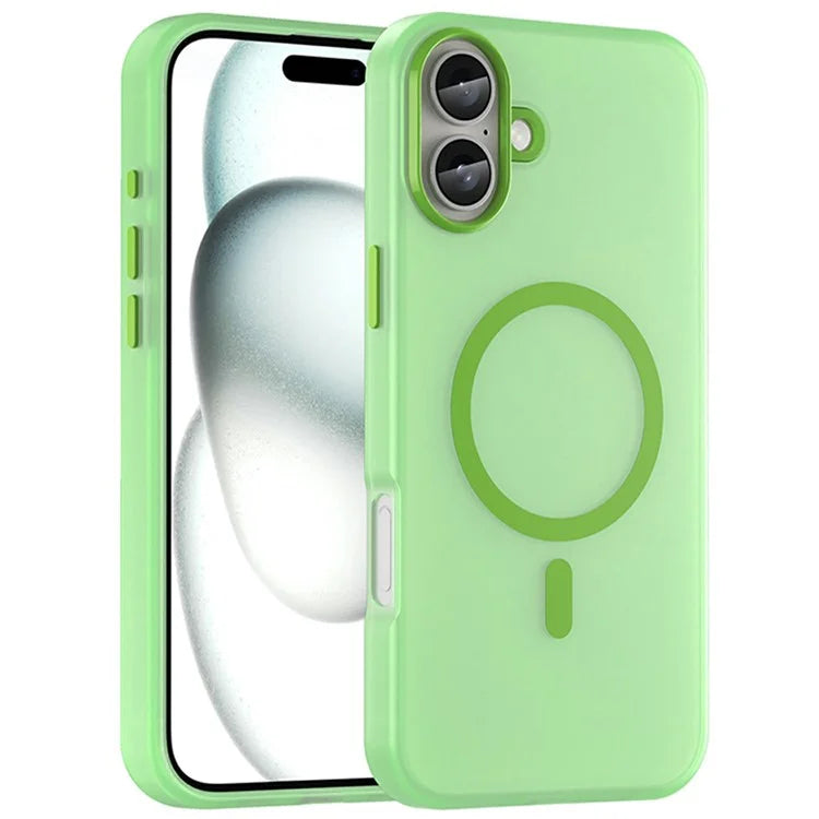 For iPhone 16 Plus Case Compatible with MagSafe TPU + PC Slim Matte Translucent Phone Cover