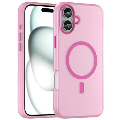 For iPhone 16 Plus Case Compatible with MagSafe TPU + PC Slim Matte Translucent Phone Cover