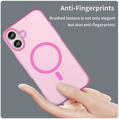 For iPhone 16 Plus Case Compatible with MagSafe TPU + PC Slim Matte Translucent Phone Cover