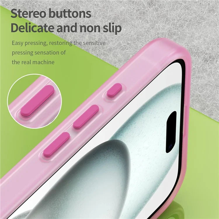 For iPhone 16 Plus Case Compatible with MagSafe TPU + PC Slim Matte Translucent Phone Cover