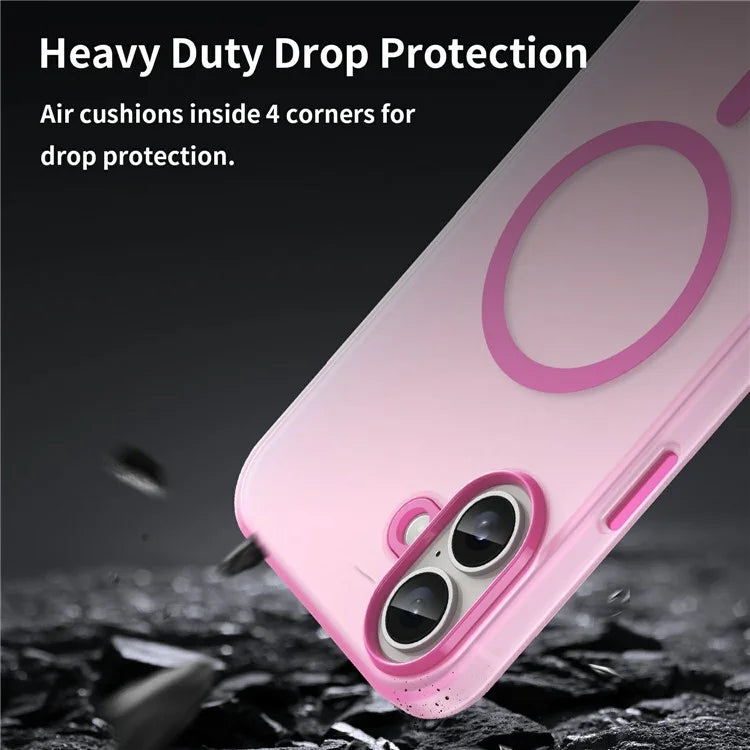 For iPhone 16 Plus Case Compatible with MagSafe TPU + PC Slim Matte Translucent Phone Cover